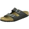 Birkenstock Arizona Black, Oiled Leather, PIANELLE Unisex-Adulto, Tripli Nero, 37 EU