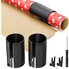 QIMATOP Taglierina per Carta Regalo (Include 2 Rulli & 4 Lame) Taglierino Sostituibile, Ideale per Tagliare Carta Regalo Rotolo di Natale, Halloween, Compleanni, Feste e Artigianato- Piccolo Cutter Scorrevole