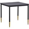 Beliani Tavolo Quadrato 80 x 80 cm Cucina Pranzo Piano MDF Nero
