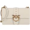 Pinko Love One Classic CL Vitello, Borsa Donna, Z14Q_Bianco Seta-Antique Gold, U