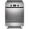 De'Longhi Cucina con forno elettrico, 60x60 cm, Inox, 4 fuochi