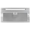 GLOBALO Cappa cucina, cappa da incasso 60cm, ventilatore piatto, filtro antigrasso, cappa ad armadio con illuminazione, acciaio verniciato Viledo 60.1 Inox