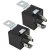 Be In Your Mind 2 Pezzi 4 Pin Normalmente Aperto Relè Automobilistico 12VDC 70Amp Relè Per Auto Marina Moto Auto Da Corsa Con Staffa Nero