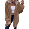 Generic Donne Casual Manica Lunga Maglia Anteriore Aperto Moda Allentato Elegante Caldo Oversize Maglione Cardigan Softie Vestiti, marrone, M