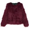 Generic Giacca da donna con cappuccio a maniche lunghe autunno e inverno, Rosso, M