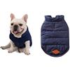meioro Giacca calda per cani Giacca accogliente per cani Cappotto invernale con pelliccia Vestiti per cani Caldi Canottiera per cani (XL, Blu)