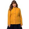 Ulla Popken Boiled Wool Janker con Lana Vergine Blazer, Giallo Senape Chiaro, 52 Donna
