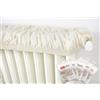Generico Copricalorifero Magico Elasticizzato in Beige MADE IN ITALY Estensibile da 40 a 80 cm Tessuto Cotone 100% Ecrù Copri Termosifoni Copritermosifone Stoffa In Cotone Copricalorifero Elasticizzato 5PZ