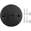 Alnicov 2 ganci per plafoniera per lampadario vintage in metallo, gancio per rosone a soffitto, baldacchino per lampade a sospensione a soffitto (nero)