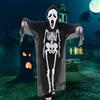 Capgoost Halloween Skeleton Costume, 90 CM Costume Halloween Scheletro Bambino, Costume Halloween Bambino, Costume Scheletro Bambino, Mantello Scheletro di Halloween per Cosplay, Feste di Carnevale