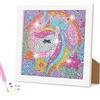 AUAUY Diamond Painting Kit, 5D Diamond Painting Gatti Kit con Cornice in Legno, DIY Diamante Painting Pittura Kit Craft Arts Regalo per Decorazione Della Parete di Casa (Unicorno)
