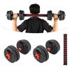 AYNEFY 10kg Manubri Regolabili Kit, Set 3 in 1 Multifunzione Peso Libero 10kg Manubri E Bilanciere Peso Regolabile Fitness Palestra Casa