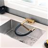 XJTNLB Rubinetto Cucina Pieghevole con Doccetta Estraibile Oro Spazzolato Rubinetto Pieghevole Lavello Gomma Cucina Miscelatore Cucina Sottofinestra Abbattibile