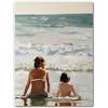 James Coates - Stampa artistica da parete per madre e figlia sulla spiaggia, 40,6 x 30,5 cm (A3)