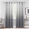 DWCN Tende trasparenti in finto lino, sfumate, con occhielli, per camera da letto e soggiorno, set di 2 pannelli, 133 x 213 cm di lunghezza
