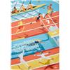 Coucke Strofinaccio in cotone stampato, motivo: Wim' Les Athletes, 50 x 75 cm