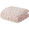Madison Park Coperta di lusso increspata di alta qualità, morbida e accogliente in finta pelliccia spazzolata per letto, divano o divano, 127 x 152 cm, fard