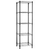 Amazon Basics Scaffale a torre regolabile con 5 ripiani, Nero, 40.6 x 40.6 x 137.2 cm (larghezza x profondità x altezza)