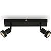 BRILONER - Spot da soffitto LED orientabile, plafoniera LED, luce bianca calda, nero, 32 x 7 x 8.5 cm
