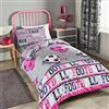 Bedlam - Calcio - Set copripiumino - Misura letto singolo in rosa