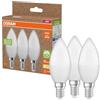 OSRAM NATURE LOOP - lampade LED particolarmente sostenibili in plastica riciclata, confezione vantaggiosa con 3 lampadine, sostituisce le tradizionali lampadine da 40W,forma a candela,E14,bianco caldo