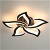 Comely Lampada LED Soffitto Moderno, 60cm 60W 6750LM Plafoniera LED Soffitto, Creativo Fiore form Acrilico Lampadario da Soffitto per Camera da Letto, Soggiorno, Luce bianca calda 3000K, Nero