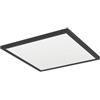 Eglo Rovito Plafoniera a LED, rotonda, con telecomando, per bagno, lampada da soffitto in plastica di colore nero e bianco, luce bianca calda e fredda, IP44, 39 x 39 cm