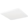 Eglo Rovito Plafoniera a LED, rotonda, con telecomando, per bagno, lampada da soffitto in plastica di colore bianco, luce bianca calda e fredda, IP44, 39 x 39 cm