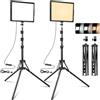 Ci-Fotto Luce Foto-video LED 2-Pack, Luce Continua Dimmerabile USB LED Bi-colore 2800-6500K, Kit di Illuminazione Fotografica 173cm con Supporto Treppiede per Studi, Registrazione Video YouTube TikTok