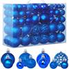 ZFYQ 100Pcs Palle di Natale, Set di Palline Decorative da Appendere per Decorazioni Natalizie per L'albero, Blu