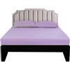 Lirex Lenzuola Letto Singolo 90 x 200 cm,100% Cotone 300 Fili Coprimaterasso Singolo,Lenzuolo con angoli singolo,Certificato Oeko-Tex,Viola Chiaro