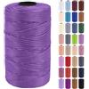 Uiopa Fettuccia per Borse a Uncinetto, 3mm x 200m Filato Uncinetto in Polipropilene, Filo Crochet Yarn per Borse, Fai da Te, Decorazioni, Artigianato