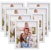 Giftgarden Cornice 20x25,Cornice Foto,Decorazione per Soggiorno,Corridoio, Camera da Letto, Ufficio Portafoto Set di 7,Bianca