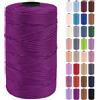 Uiopa Fettuccia per Borse a Uncinetto, 3mm x 200m Filato Uncinetto in Polipropilene, Filo Crochet Yarn per Borse, Fai da Te, Decorazioni, Artigianato