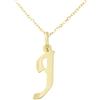forme di Lucchetta - Ciondolo Lettera J Iniziale Nome in Oro Giallo 9 carati - Catenina d'oro 42cm estendibile 45cm, Collane d'Oro Vero per Regalo Donna Ragazza