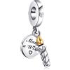 Amuefer Candela Compleanno Charm Compatibili Bracciale Collana, Argento Sterling Esprimere un Desiderio Ciondolo Natale Gioielli Regali per le Donne Ragazza Moglie Amici
