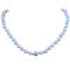 Unknown Fukugems Collana in Pietra Naturale per Donne Uomini Gemme Collana 18 Pollici Regalo di Compleanno per Ragazza Amica angelite Collana 8mm