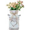 UPKOCH 1pezzi Portavaso Forma Di Cuore Elegante Vaso Per Fiori Da Giardino e Decorazione Per La Casa Stile Vintage Con Motivo Cuore Leggero e Versatile Adatto Per Piante e Fiori