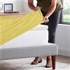 IlGruppone Il Gruppone Passione Casa Lenzuolo sotto 100% Cotone per Materassi Alti Fino 30 Cm Avvolgente Lenzuola con Angoli Elastici Singolo Matrimoniale Copri Topper Salvamaterasso - Giallo - Singolo