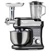 WeGeek, Impastatrice Planetaria Deluxe + Tritacarne + Frullatore 1.5L, Potenza 1900W, Capienza 6.5 Litri, 6 Velocità + Pulse, 3 Accessori Inclusi