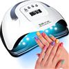 Retoo Asciuga unghie 48 W con timer 10/30/60/99 s, display LCD, sensore, infrarossi, lampada UV LED per unghie, strumento di indurimento per mani e piedi, gel per unghie, adatto per unghie