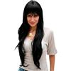 WIG ME UP Parrucca Colore Nero, Super lunga con Frangetta. Lunghezza: 75 cm, 6311-1B