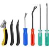 AUMUA Levapunti per Tappezzeria, Estrattore di Graffette, Levachiodi, Kit Estrattore di Chiodi, per Togli Graffette, Chiodi e per Tutti Gli Altri Tipi di Punti Metallici, Confezione da 7