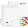Memoking Carta Termica A4 per Stampante - 210 x 297 mm Compatibile con Phomemo, TATTMUSE A285M/M08F/M832/M833/M834/M835 Stampante Termica, ad Asciugatura Rapida per Contratto, Foto, Compiti a Casa,100 fogli