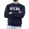 XTREME BOXING - Felpa in Cotone Felpato Girocollo, Maglioncino Caldo della Tuta Uomo in Cotone, Sportiva, Casa, Palestra, Jogging, Tempo Libero, XF25800PC (Nero/XXL)