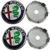 Yofab 4 Pezzi Auto Coprimozzo per Alfa Romeo Mito 147 156 159 166 Giulietta 50mm, Mozzo Ruota Centrale Copri Antipolvere Auto Tappo Centrale Del Mozzo, Coprimozzo Impermeabile e Antipolvere