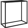 vidaXL Tavolo Consolle Nero 80x35x75 cm in Vetro Temperato