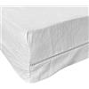 LARA MORADA - Coprimaterasso Una Piazza E Mezza Con Zip, Totale Copertura Con Cerniera Zip, Facile Pulizia, 100% Cotone, Coprimaterasso Antiacaro Con Cerniera, Ipoallergenico, 120X200+25 CM
