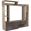 milani home - parete attrezzata porta tv soggiorno moderna di design 180x28/40x165 h