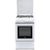 De'Longhi DL 554 GW - Cucina a gas con forno, 4 fuochi, 50x50 cm, Bianco, Classe energetica A